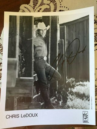 Rare Country Music Legend Chris Ledoux Signed Autograph 8x10 Photo