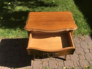 RARE Vintage Dixie - French Provincial Style Wooden End Table Nightstand - Maple 2