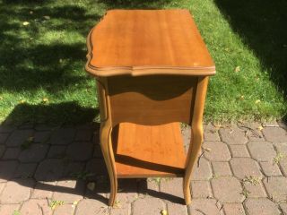 RARE Vintage Dixie - French Provincial Style Wooden End Table Nightstand - Maple 3