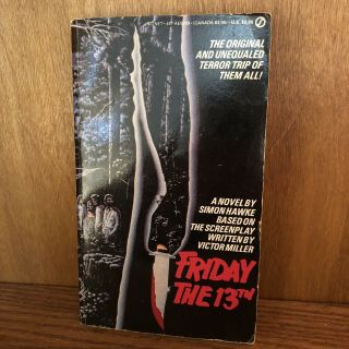 Friday The 13th Rare Horror Paperback Movie Tie In