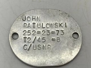 Old Military Collectible Vintage Rare WWI U.  S.  Navy Sailors Dog Tag 3