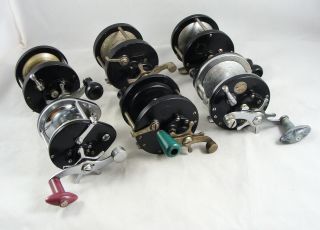 6 Old Vintage Conventional Trolling Reels - Yale - Abbey & Imbrie - Ocean City,