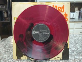 The Beatles Red Vinyl A Hard Days Night Odeon Record Album Japan Lp Op - 7123 Rare