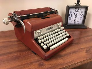 Antique Vtg Rc Allen Typewriter Rare Red Mid Modern Mcm