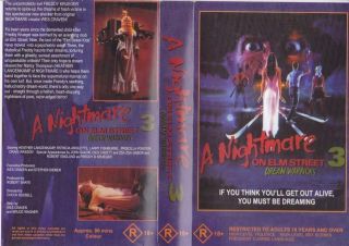 A Nightmare On Elm Street 3 Horror Vhs Pal Video Rare Find Rare