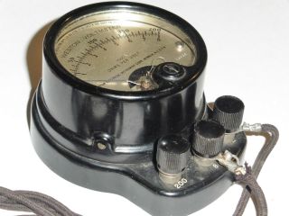 Spectacular 1901 Antique WESTON Electrical Inst.  Co.  VOLTMETER custom Wood Box 3
