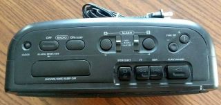 Vintage Sony ICF - C610 Dream Machine AM/FM Cassette Player Clock Radio. 2