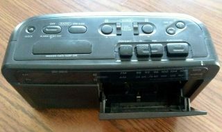 Vintage Sony ICF - C610 Dream Machine AM/FM Cassette Player Clock Radio. 3