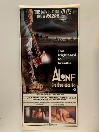 Alone In The Dark Rare Australian Daybill Movie Poster Cult 80s Slasher Horror