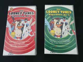 The Looney Tunes Video Show No 1 & No 2 Rare Vhs Video Pal Rare Wb 1993