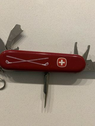 Wenger Swiss Army Golfer Pocket Knife Retired Rare,  Golf Club Handle Design 3