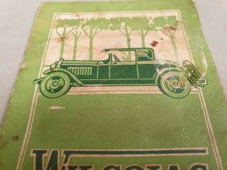 1920s Wilcolac Automobile Paints Color Chart Very Rare