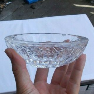 Rare Vintage 5 " Waterford Crystal Glass Ashtray Ash Tray Bowl Waffle Signed Nr