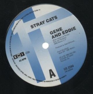 Stray Cats Rare 1989 Aust Only 7 " Oop Emi Rockabilly Single " Gene And Eddie "