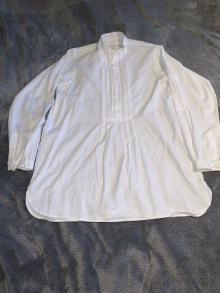 Last Rare Pre Ww1 Imperial Russian Army Officer Cotton White Shirt