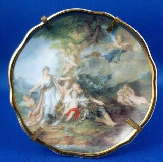 Rare Vintage Limoges France Dreams Of Heaven Porcelain Miniature Display Plate