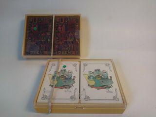 Bridge Playing Cards By Hallmark Vintage Norman Rockwell,  " Antique Type " Rare