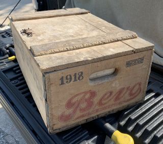 Rare Anheuser Busch Bevo Prohibition Beverage Wooden Case