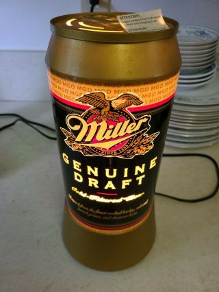 Rare Vintage Miller1994 Mgd Beer Can Motion Lighted Sign