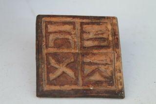 Antique Rare Primitive Wooden Kitchen Ritual Bread Stamp - Prosphora
