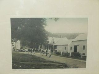 Antique Burrowes Hand Tinted Photo “THE COOLIDGE HOMESTEAD,  PLYMOUTH VERMONT 
