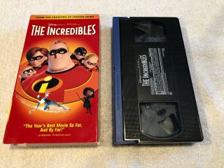 Disney Pixar Film The Incredibles Vhs Tape Htf Rare Oop 2003