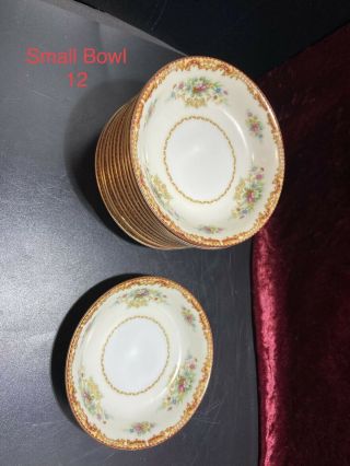 Rare Adline " Made In Occupied Japan " China Hand - Painted Small Soup Bowl Set Of 4
