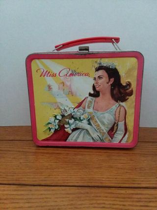 Vintage 1972 Miss America Metal Lunch Box Rare