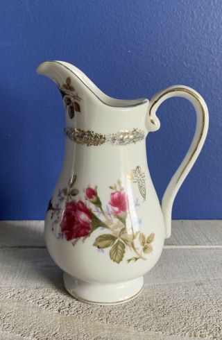 Vintage • Bond Ware • L & M • Lipper & Mann • Pompadour Rose • Porcelain Pitcher
