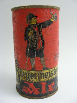Burgermeister Ale 12oz Flat Top Instructions Beer Can San Francisco 1930s Rare