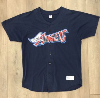 Rare Vintage 90s Majestic Los Angeles Anaheim Angels Jersey Shirt Mens Xl Disney