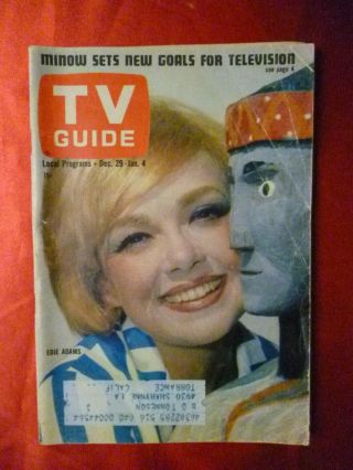 S Calif December 29 1962 Tv Guide Edie Adams Fess Parker Otis Of Andy Griffith