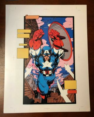 Uncanny X - Men 268 Page 1 (captain America) | Rare Production Art By Jim Lee