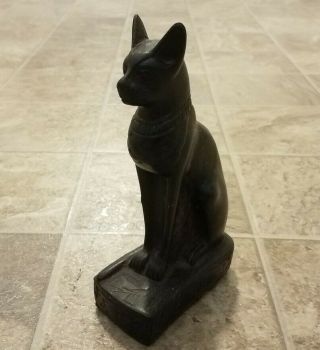 Ancient Egyptian Stone Statue Figurine Of Cat Goddess Bast Bastet Made In Egypt