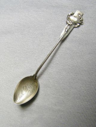 Oak Bluffs,  Mass Sterling Silver Souvenir Spoon - With Crab