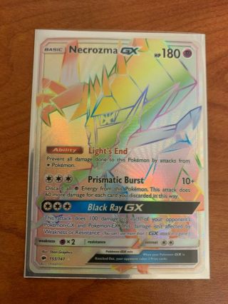 Pokemon Necrozma Gx 153/147 Ultra Rare Star Full Art Secret Nm Cond