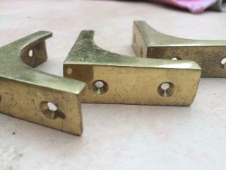 Set of 4 Antique Style Brass Military Chest Corners 2