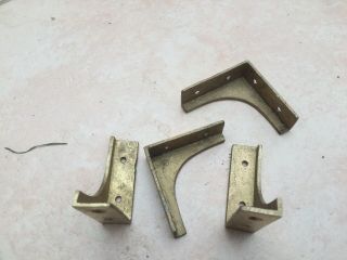 Set of 4 Antique Style Brass Military Chest Corners 3