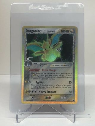 Dragonite 3/113 Ex Delta Species Rare Reverse Holo Pokemon Card,  Worn