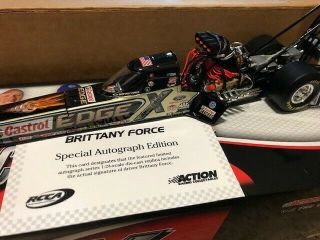 Rare 2013 Brittany Force Castrol Edge 1:24 Nhra Top Fuel Dragster Autographed