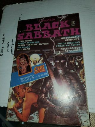 Vintage 83 Mag Black Sabbath Born Again Diary Madman Poster Dio Ozzy Gillan Rare