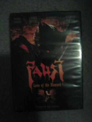 Faust Love Of The Damned Dvd Very Rare Oop
