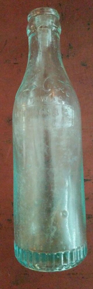 Antique Pre 1916 Straight Side Coca - Cola Embossed Soda Bottle Washington Dc