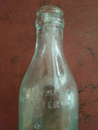 Antique Pre 1916 Straight Side COCA - COLA Embossed Soda Bottle Washington DC 3