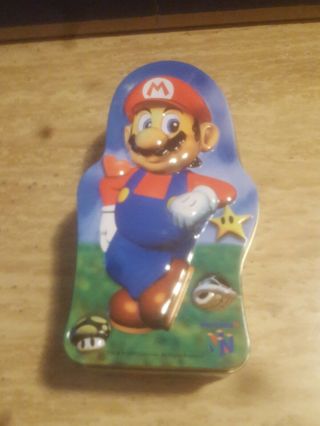 Rare Nintendo 64 Mario Cookie Tin Collectible 1999