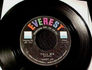 Randy Lee Tell Me/so Wrong Rockabilly 45 Rare Everest Promo Carl Perkins Hear