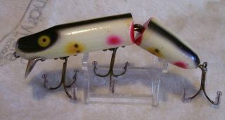 Vintage Wood Unknown Jointed Strawberry Spot Lure 7/05/19pot