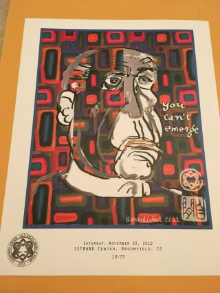 Leonard Cohen Rare Lithograph Numbered Signed Old Ideas Tour W/coa - Notes