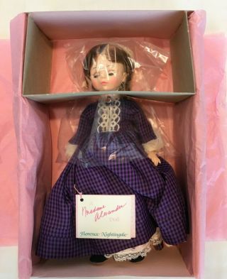 Madame Alexander 1965 Florence Nightingale Doll,  1598,  13 " Box/tag/tissue,  Euc