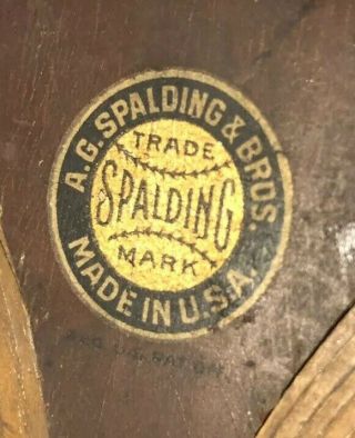 Antique 1905 A.  G.  Spalding & Bros Tournament Model Wooden Tennis Racket Rare